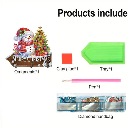Welcome Home Xmas Wood DIY Diamond Art Hanging Hooks Diamond Painting Art Hooks