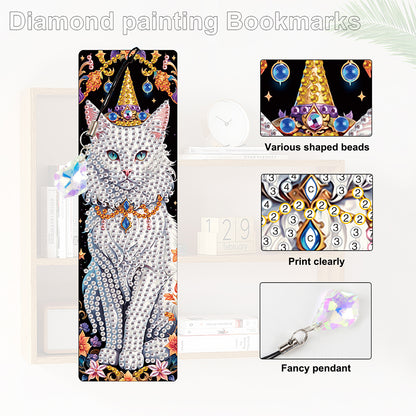 4Pcs Halloween Themed DIY Diamond Painting Bookmark for Reading Enthusiasts