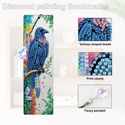 4Pcs Halloween Themed DIY Diamond Painting Bookmark for Reading Enthusiasts