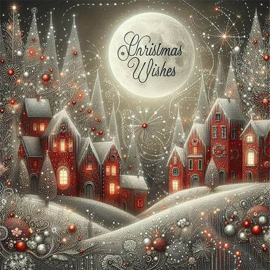 Christmas Scenery - 14CT Stamped Cross Stitch 40*40CM