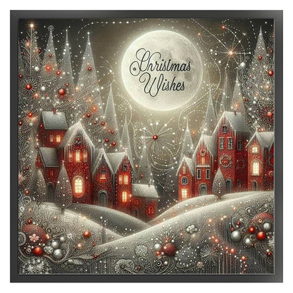 Christmas Scenery - 14CT Stamped Cross Stitch 40*40CM
