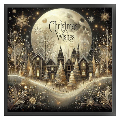 Christmas Scenery - 14CT Stamped Cross Stitch 40*40CM