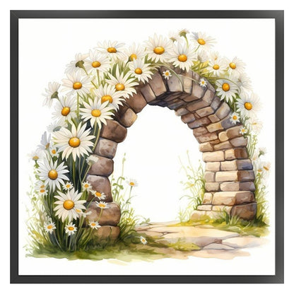Daisy Arch - 18CT Stamped Cross Stitch 25*25CM