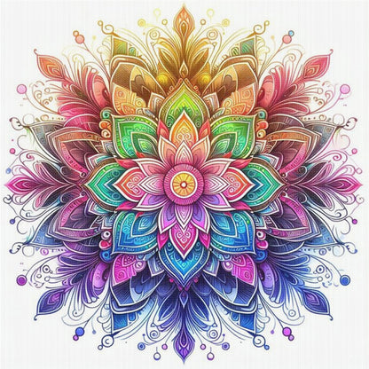 Mandala - 18CT Stamped Cross Stitch 25*25CM