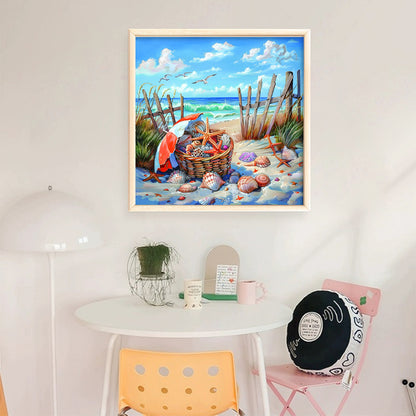 Beach Scenery - 11CT Stamped Cross Stitch 50*50CM