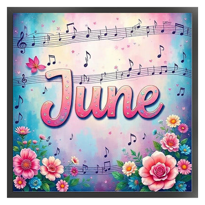 June - 18CT Stamped Cross Stitch 25*25CM