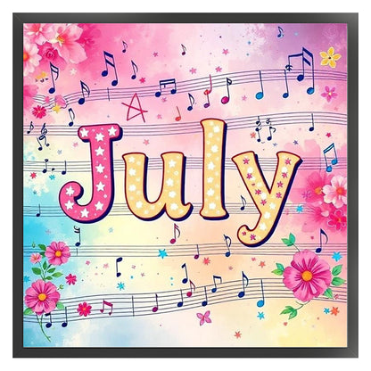 July - 18CT Stamped Cross Stitch 25*25CM