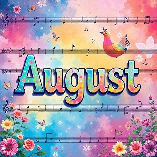 August - 18CT Stamped Cross Stitch 25*25CM