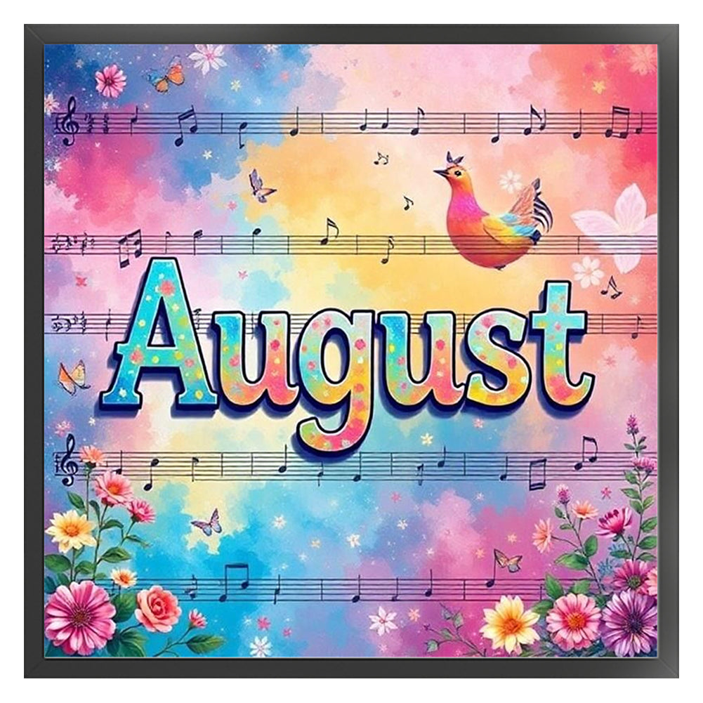 August - 18CT Stamped Cross Stitch 25*25CM