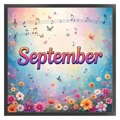 September - 18CT Stamped Cross Stitch 25*25CM