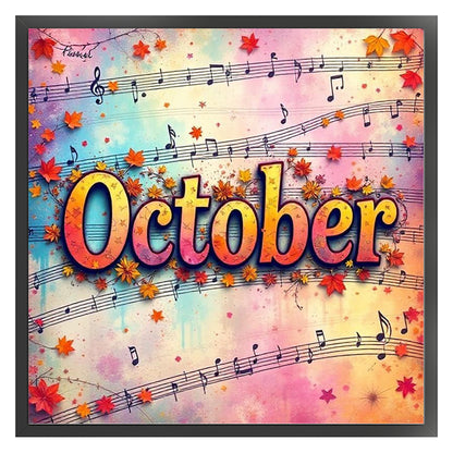 October - 18CT Stamped Cross Stitch 25*25CM