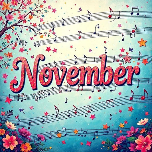 November - 18CT Stamped Cross Stitch 25*25CM