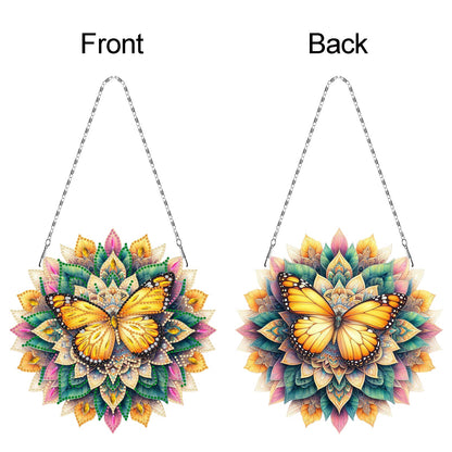 Butterfly Mandala 2D Flat DIY Diamond Art Pendant Wall Decor for Home & Windows