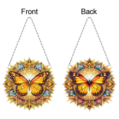Butterfly Mandala 2D Flat DIY Diamond Art Pendant Wall Decor for Home & Windows