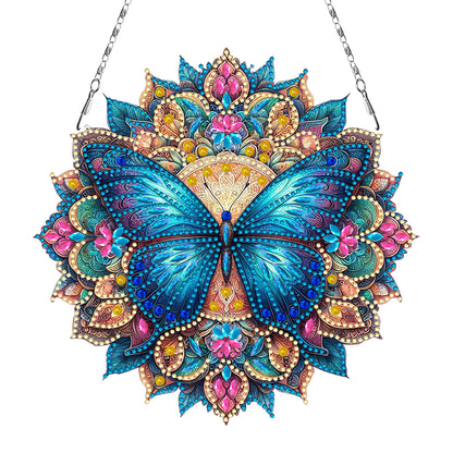 Butterfly Mandala 2D Flat DIY Diamond Art Pendant Wall Decor for Home & Windows