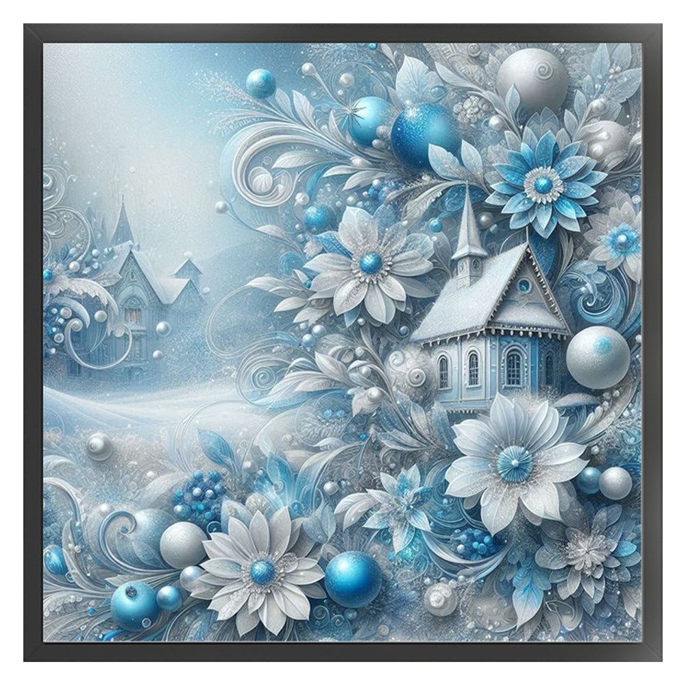 Winter Scenery - 11CT Stamped Cross Stitch 40*40CM
