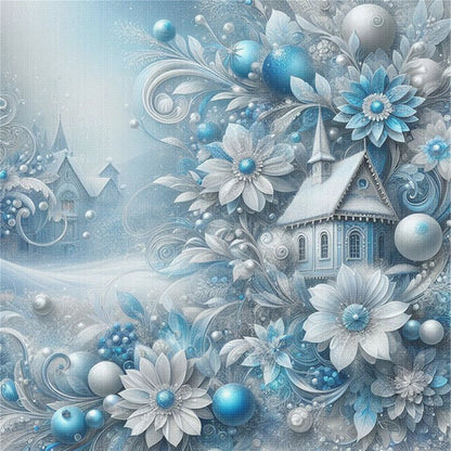 Winter Scenery - 11CT Stamped Cross Stitch 40*40CM