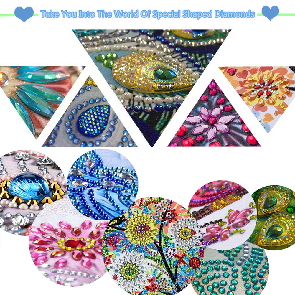 Christmas Crystal Ball Design 2D Flat Acrylic DIY Diamond Painting Clock Kit