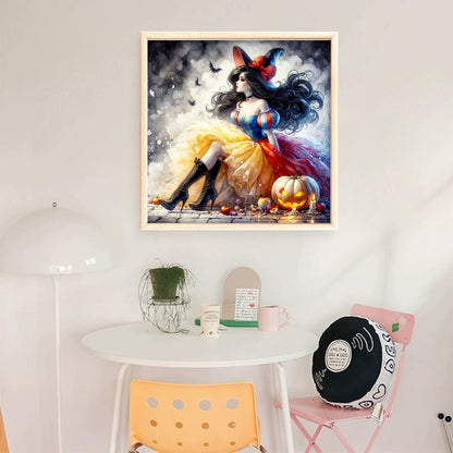 Halloween Snow White Witch - 11CT Stamped Cross Stitch 40*40CM