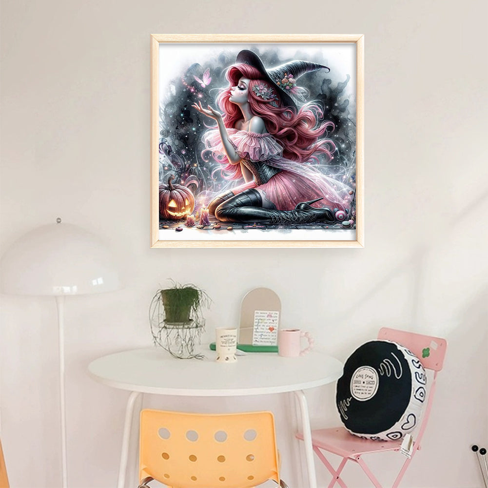 Halloween Mermaid Princess Witch - 11CT Stamped Cross Stitch 40*40CM