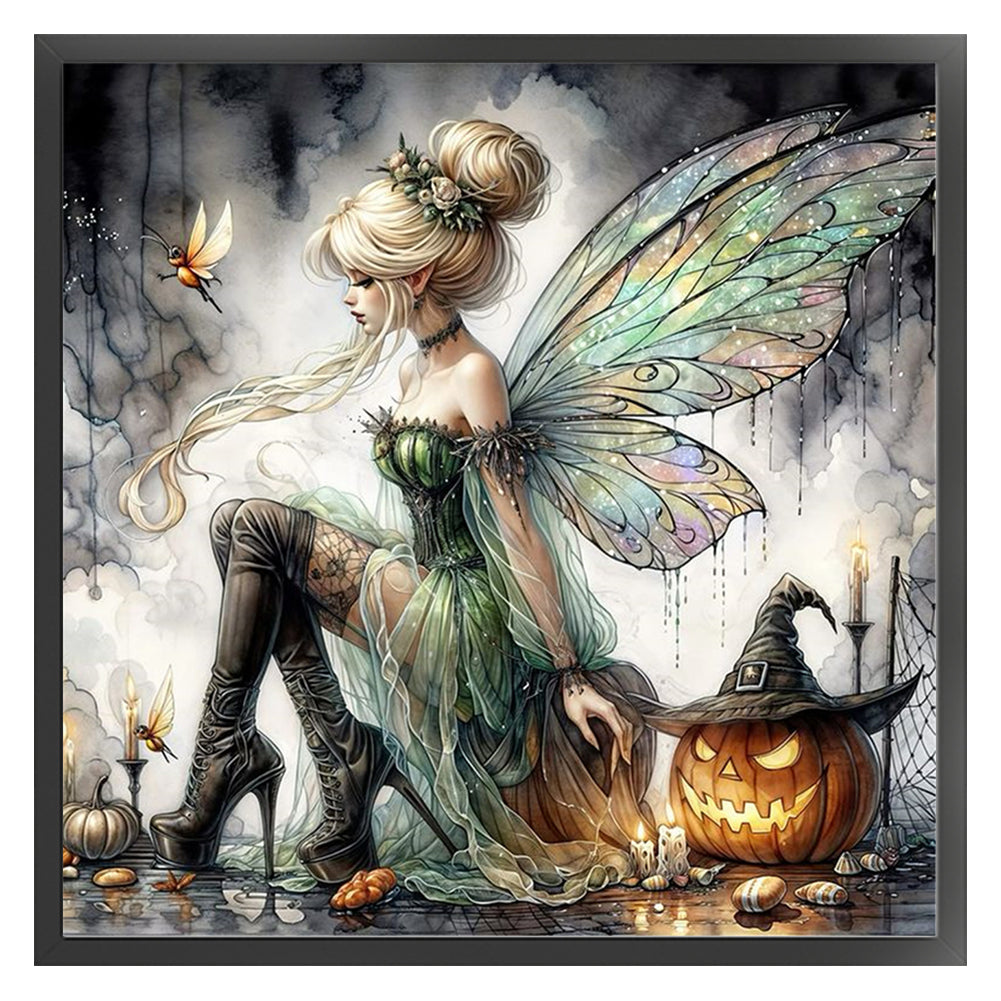 Halloween Elf Witch - 11CT Stamped Cross Stitch 40*40CM
