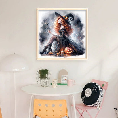 Halloween Princess Witch - 11CT Stamped Cross Stitch 40*40CM