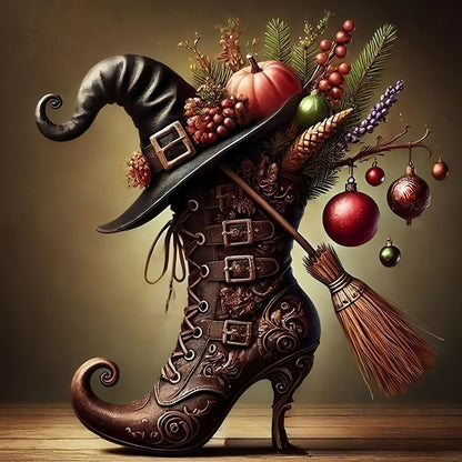 Halloween Boots - Full Round Drill Diamond Painting 40*40CM