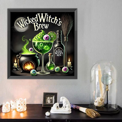 Halloween Magic Witch - Full Round Drill Diamond Painting 40*40CM