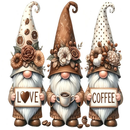 Coffee Gnome - Full Round Drill Diamond Painting 50*40CM