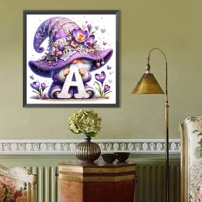 Letter A Gnome - Full Round Drill Diamond Painting 40*40CM