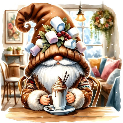 Coffee Gnome - Full Round Drill Diamond Painting 30*30CM