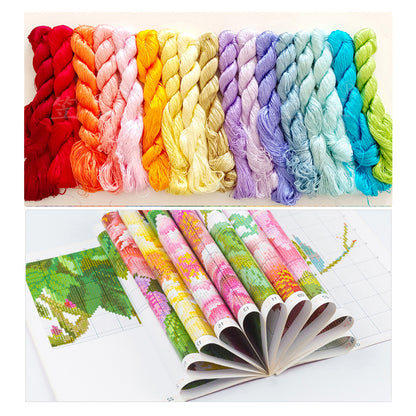 Peter Rabbit Apple - 11CT Stamped Cross Stitch 60*75CM (Mona Lisa Brand Silk)