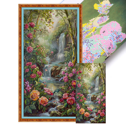 Waterfall - 14CT Stamped Cross Stitch 40*80CM
