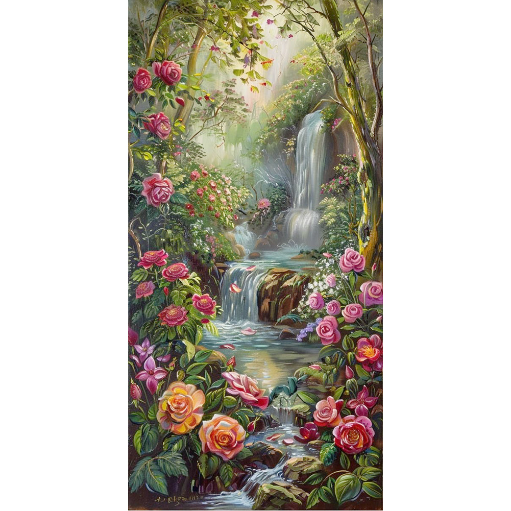 Waterfall - 14CT Stamped Cross Stitch 40*80CM