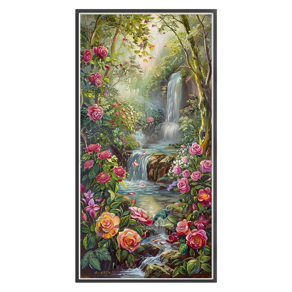 Waterfall - 14CT Stamped Cross Stitch 40*80CM