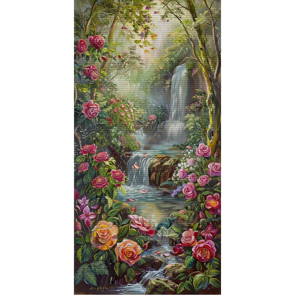 Waterfall - 14CT Stamped Cross Stitch 40*80CM