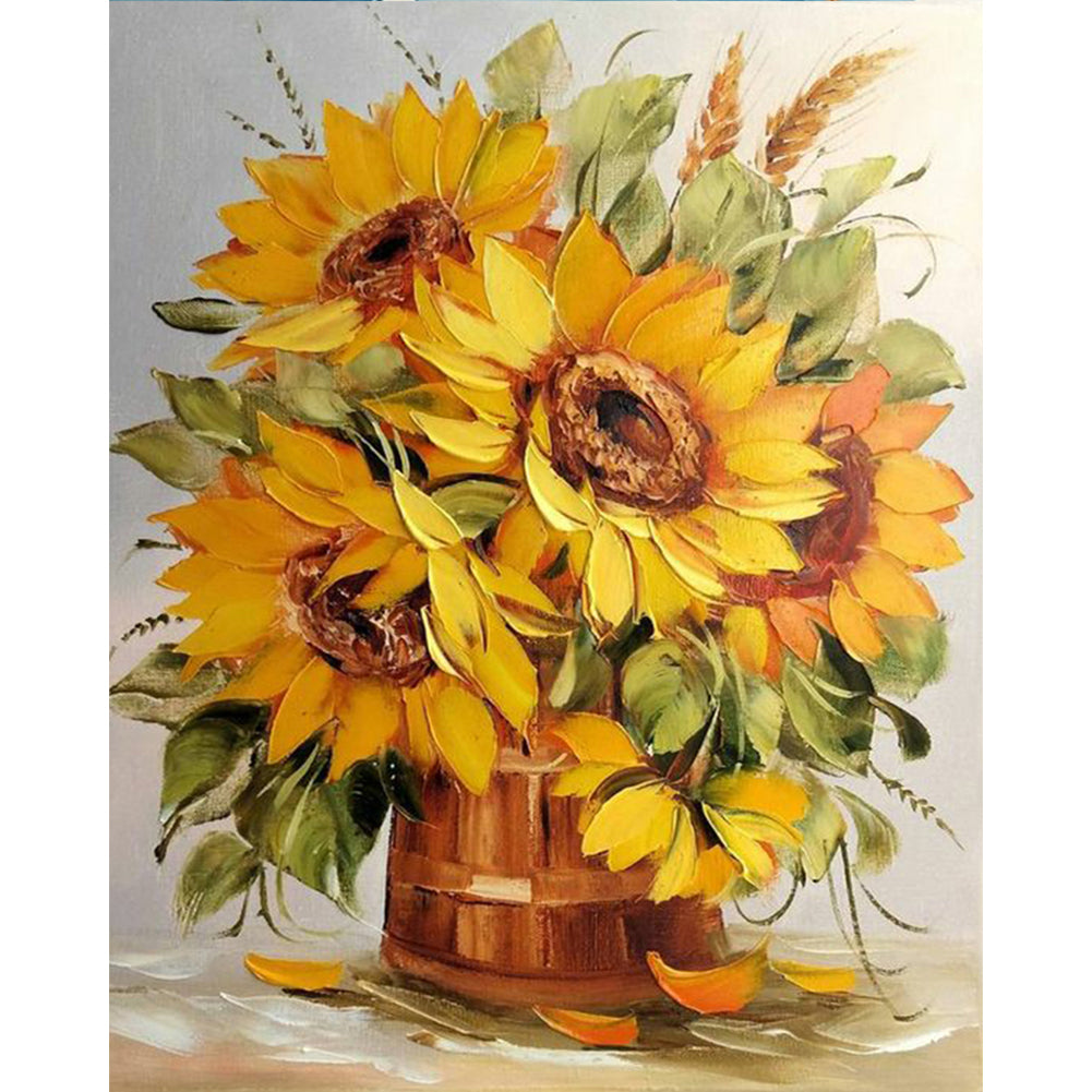 Sunflower - Full Round Drill Diamond Painting 40*50CM