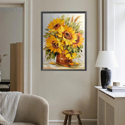 Sunflower - Full Round Drill Diamond Painting 40*50CM