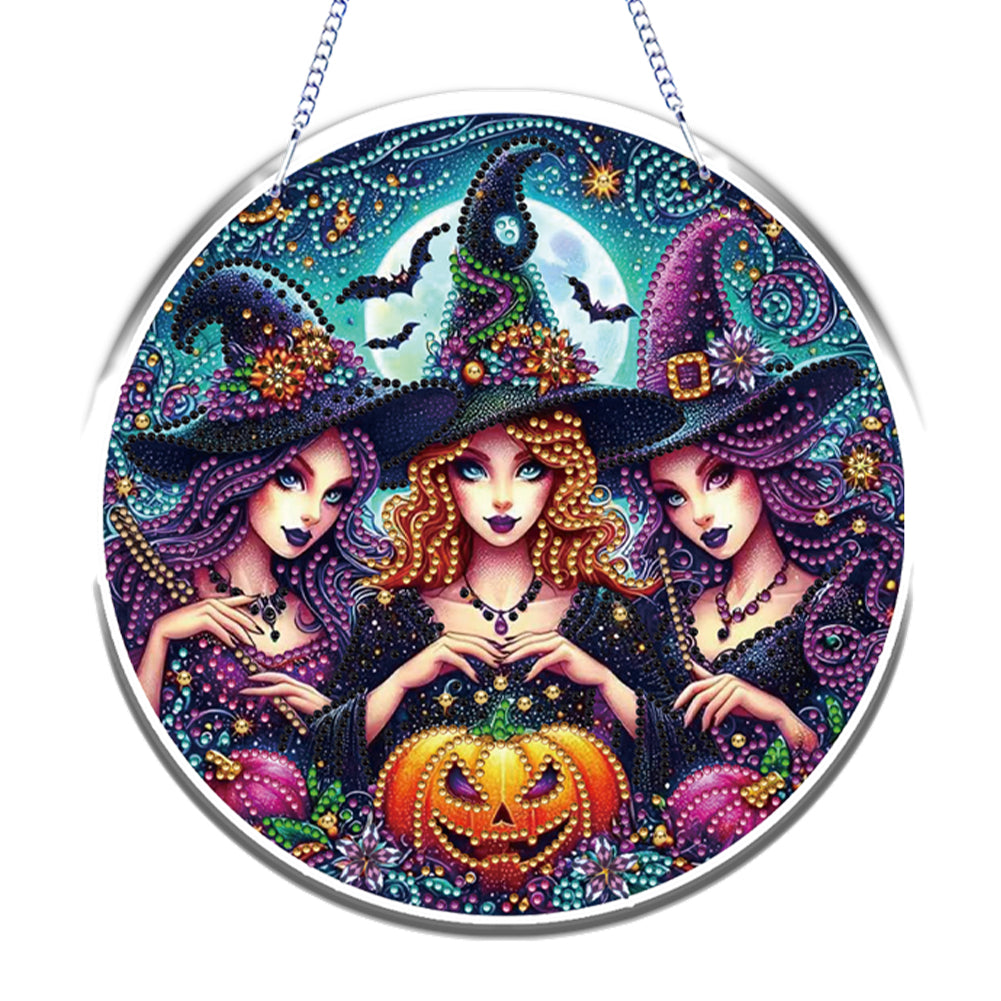Halloween Theme 2D Flat DIY Hanging Diamond Art Kits Home Wall Decoration Crafts