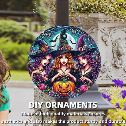 Halloween Theme 2D Flat DIY Hanging Diamond Art Kits Home Wall Decoration Crafts