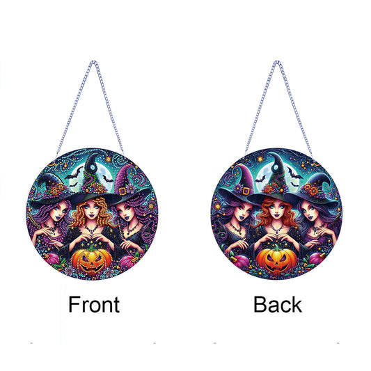 Halloween Theme 2D Flat DIY Hanging Diamond Art Kits Home Wall Decoration Crafts