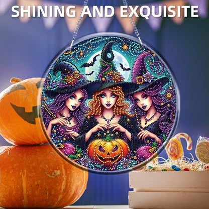 Halloween Theme 2D Flat DIY Hanging Diamond Art Kits Home Wall Decoration Crafts