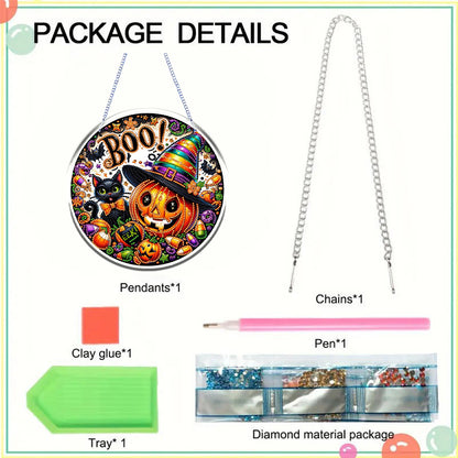 Halloween Theme 2D Flat DIY Hanging Diamond Art Kits Home Wall Decoration Crafts