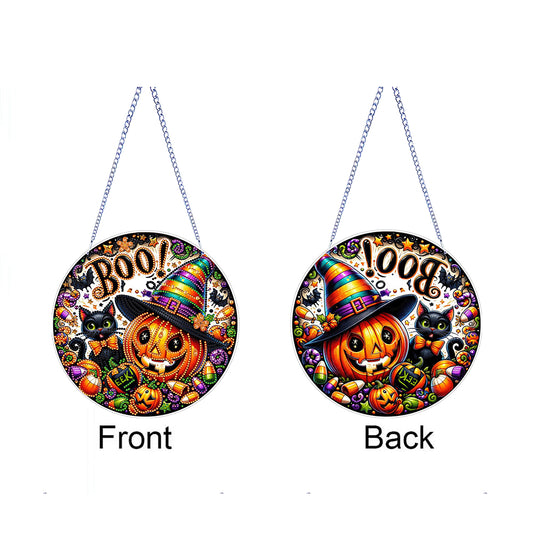 Halloween Theme 2D Flat DIY Hanging Diamond Art Kits Home Wall Decoration Crafts