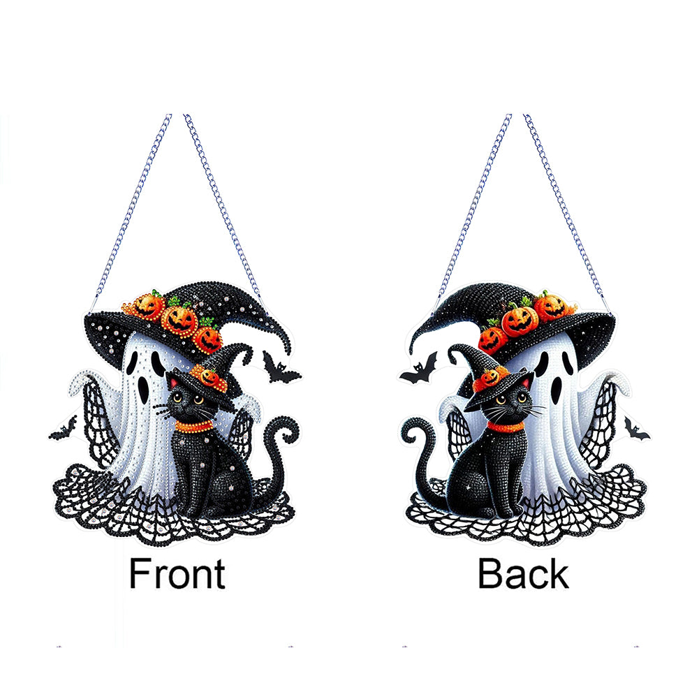 Halloween Theme 2D Flat DIY Hanging Diamond Art Kits Home Wall Decoration Crafts