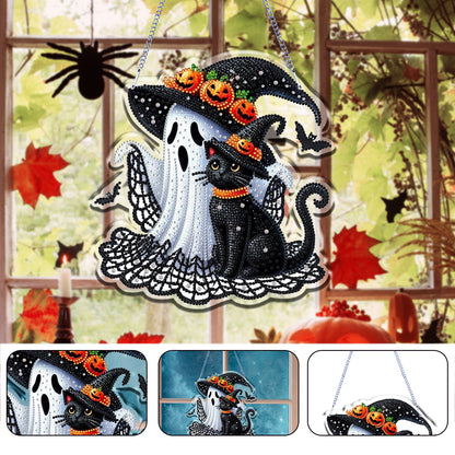 Halloween Theme 2D Flat DIY Hanging Diamond Art Kits Home Wall Decoration Crafts
