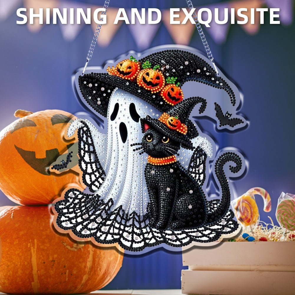 Halloween Theme 2D Flat DIY Hanging Diamond Art Kits Home Wall Decoration Crafts