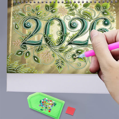 2026 Calendar Diamond Painting Kit DIY Diamond Art Desk Calendar for Home Office