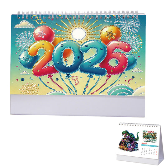 2026 Calendar Diamond Painting Kit DIY Diamond Art Desk Calendar for Home Office