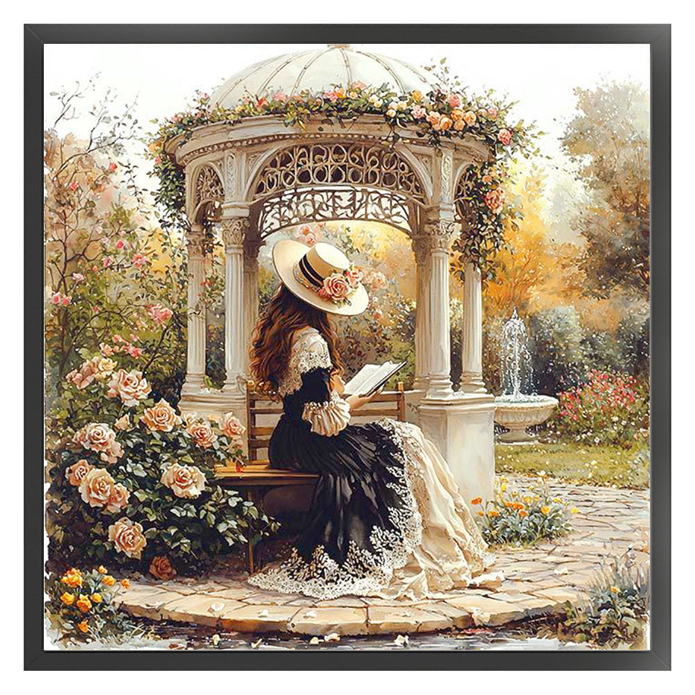Victorian Girl - 14CT Stamped Cross Stitch 50*50CM